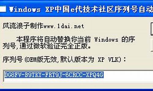 xp序列号更换器_xp vl 序列号