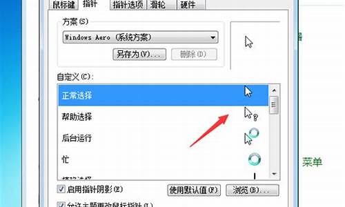 win7鼠标指针样式_windows7鼠标指针形状及其含义